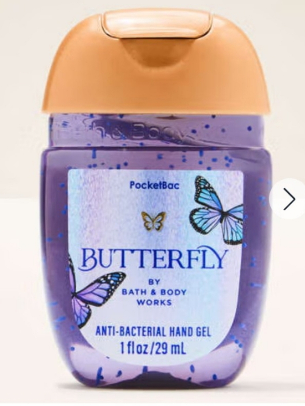 Bath & Body Works Butterfly PocketBac Hand Gel - Purple with Gold Cap